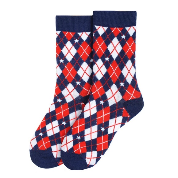 One Pair Argyle Theme Women's Fun Novelty Crew Socks - Picture 1 of 3